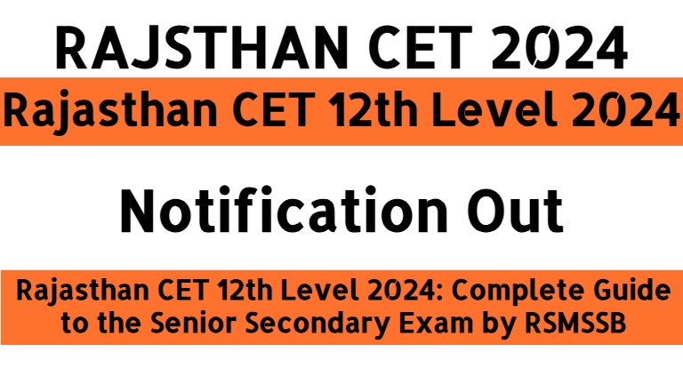 rajasthan 12th level cet notification